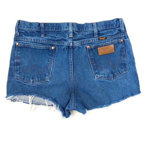 Vintage Wrangler Denim Cut Off Shorts Distressed - Picture 1 of 7